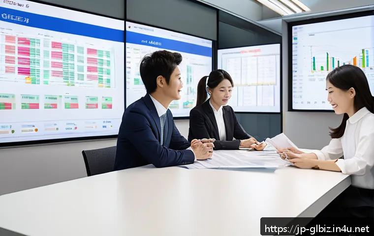 국제비즈니스 관련 정부 지원 프로그램 - A modern Japanese small business office setting where diverse professionals&mdash;Japanese men and women i...