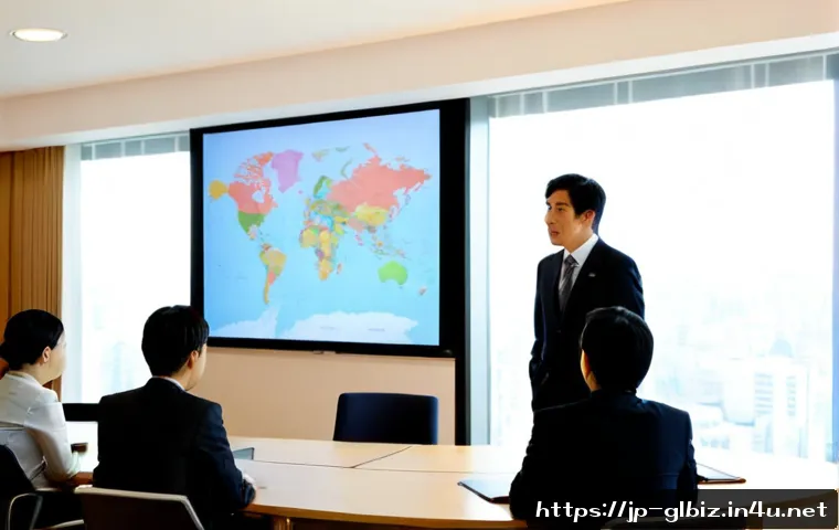 국제비즈니스 실무에서의 사례 발표 - Photorealistic international business case presentation in a modern Tokyo conference room, Japanese ...